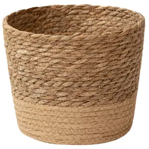 Natural Woven Planter Basket – Multifunctional Garden Flower Pot for Living Room, Bedroom, Balcony. Eco-friendly, breathable, rustic boho decor. Perfect for indoor/outdoor plants, storage, or home organization. Handcrafted charm.