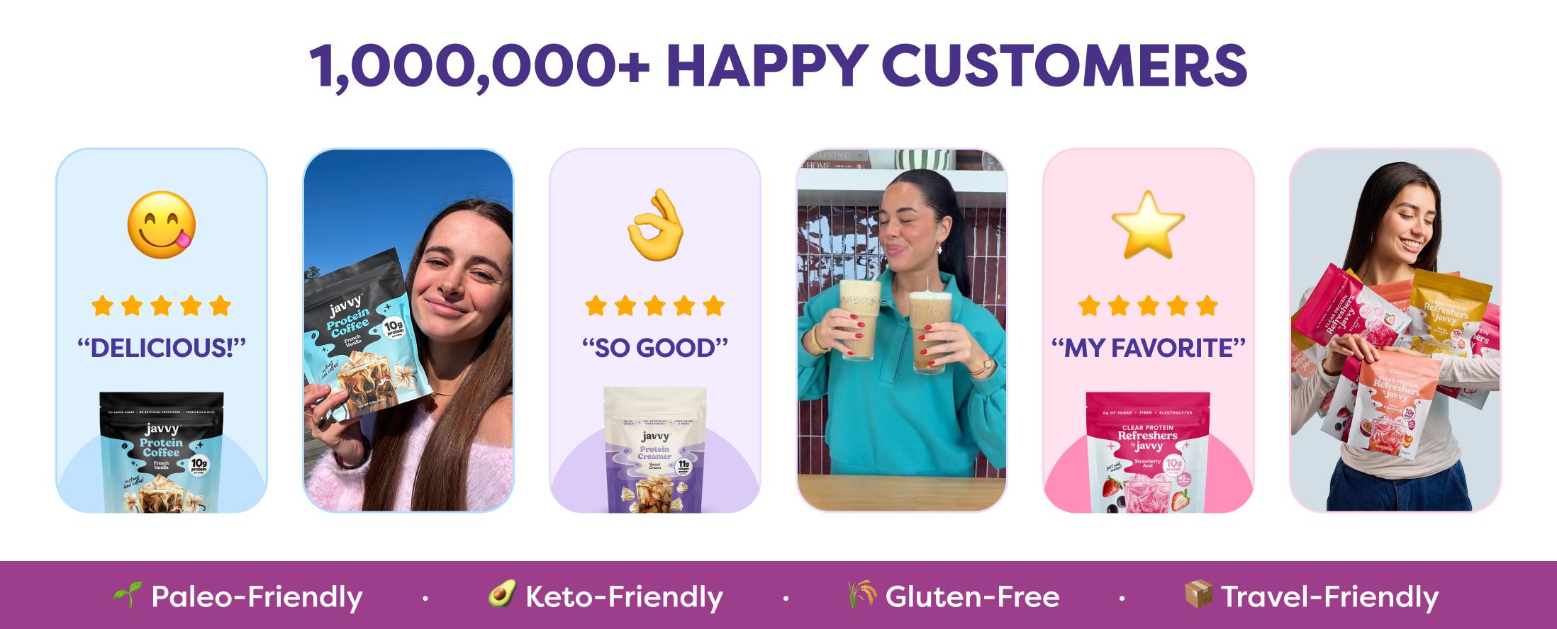 Javvy Twilight Cloud Protein Drink Bundle Blackberry Lemonade Refresher & Toasted Coconut Collagen Protein Creamer with Clear Whey, Electrolytes & Collagen, Keto Friendly, No Added Sugar Javvy Twilight Cloud Protein Drink Bundle Blackberry Lemonade Refresher & Toasted Coconut Collagen Protein Creamer with Clear Whey, Electrolytes & Collagen, Keto Friendly, No Added Sugar