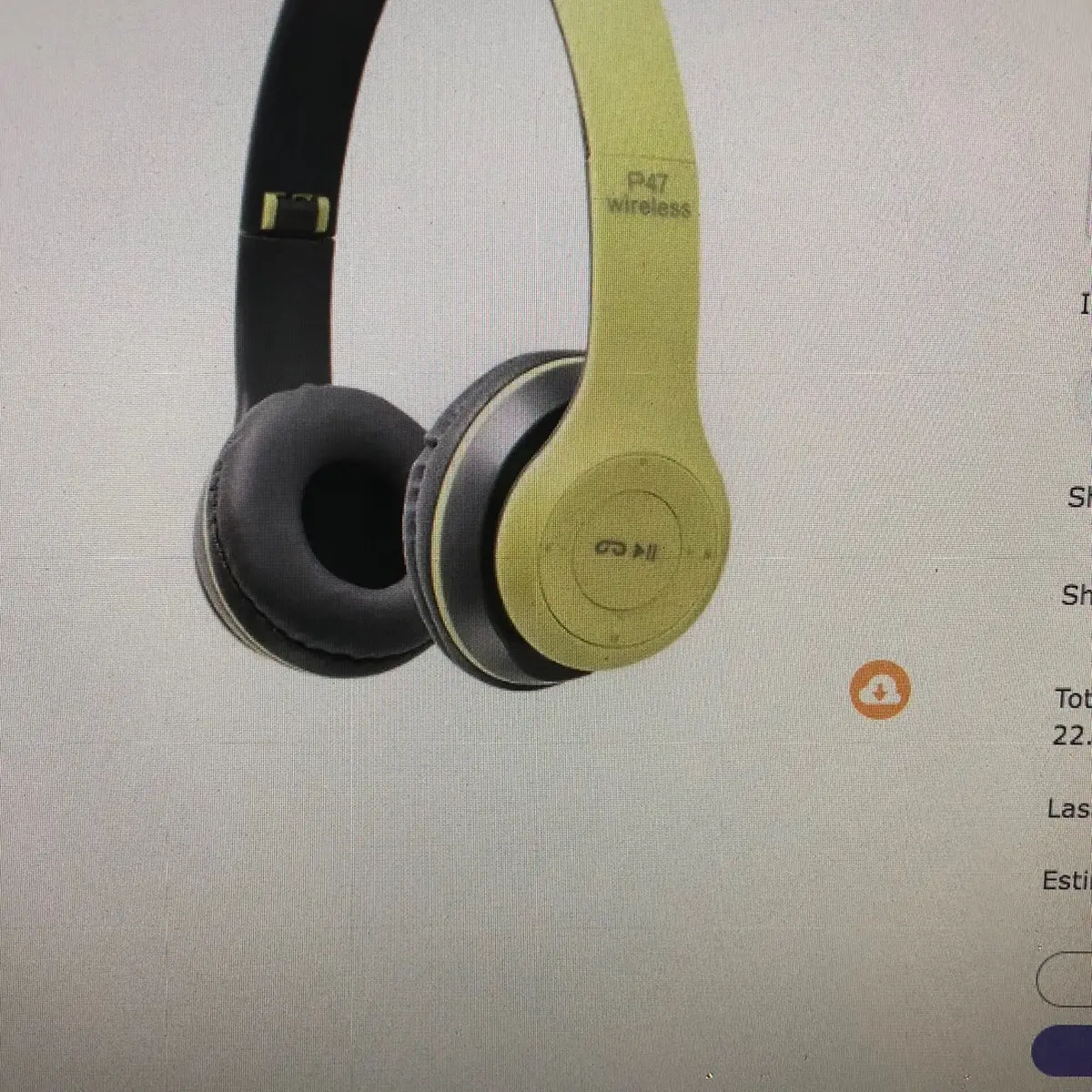 Wireless Bluetooth over ear headphones light weight compact and stylish design high fidelity sound P47 for universal cell phone and Bluetooth