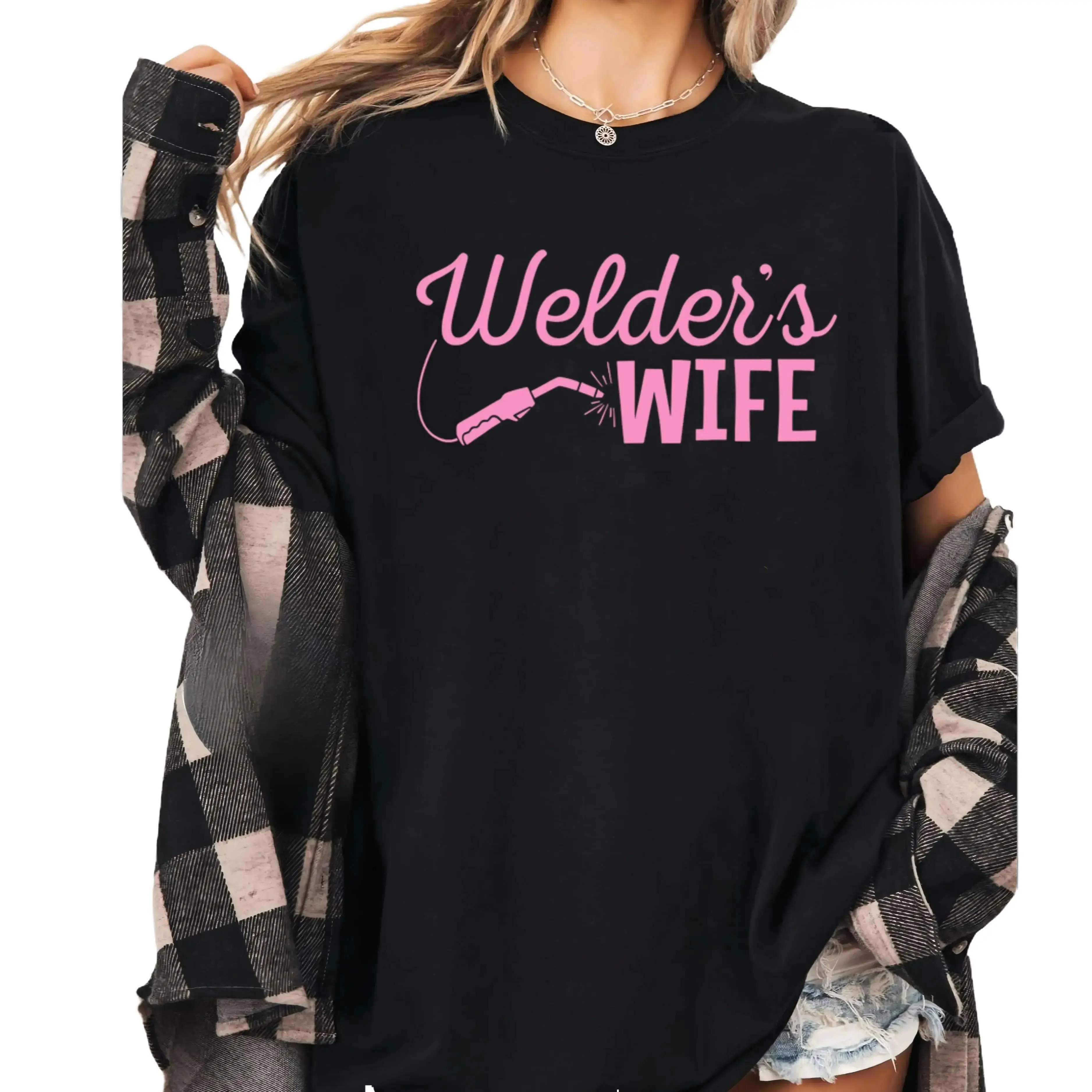 Cotton Welders Wife T-Shirt – Proud Blacksmith & Metal Worker Design