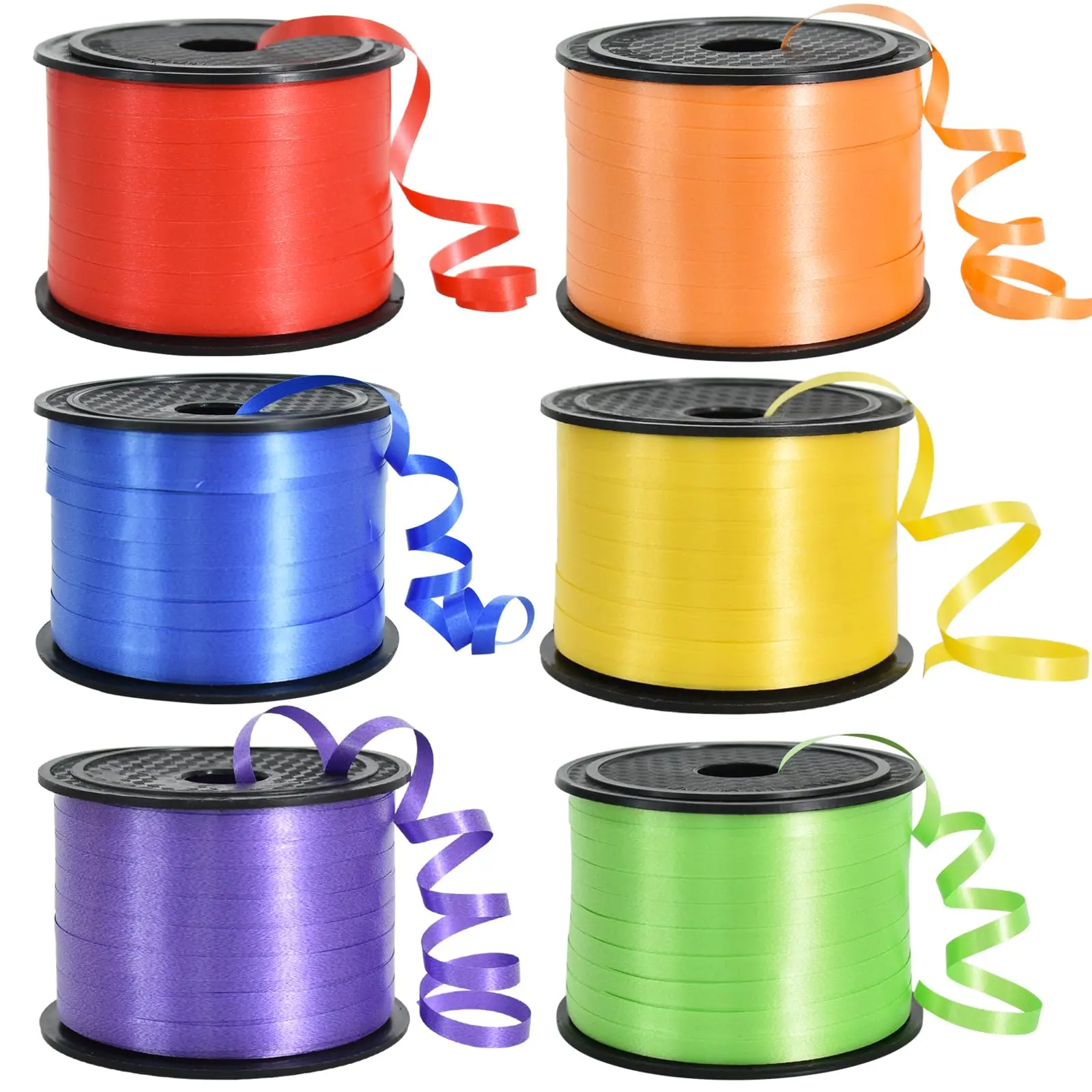 Rainbow Curling Ribbon-6 Assorted Colors Balloon Curling Ribbons Set-600 Yards Balloon String for DIY Decor,Gift Wrapping,Ribbons and Bows for Christmas New Year Birthday Gifts Supplies