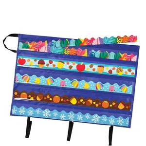 Bulletin Board Borders and Craft Storage Pocket Chart 41" x 24.5" Classroom Decor Organizer Teacher Supplies for Classroom and Office Organization