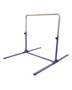 Tumbl Trak Gymnastics Adjustable Height Horizontal Training Home Jr Kip Bar, purple