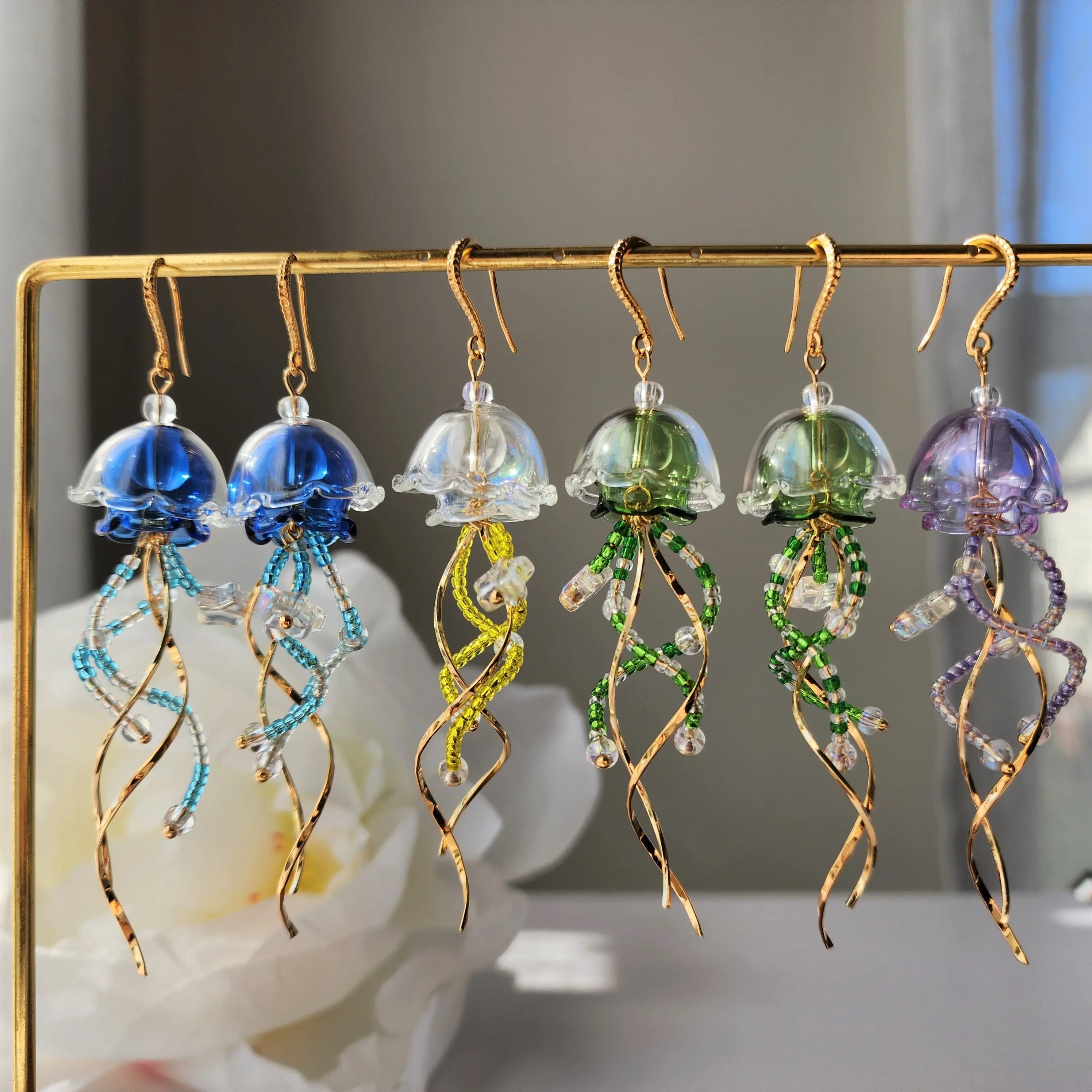 Sparkling Jellyfish Dangle Earrings Sparkling Jellyfish Dangle Earrings