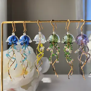 Sparkling Jellyfish Dangle Earrings