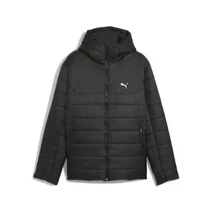 PUMA Mens Essentials Hooded Padded Jacket Athletic Outerwear Casual - Black