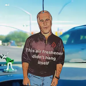 1PC Jeffrey Epstein Car Air Freshener Sick Humor Funny Dark Rear View Mirror Accessories Car Perfume Meme Pendant Hanging Charm NONE