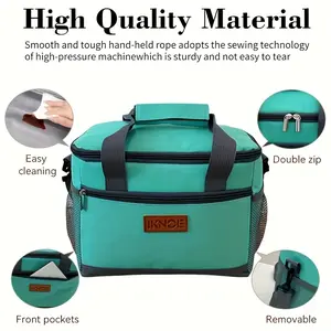 Newest Portable Insulated Lunch Bag, 600D Oxford Thickened Waterproof Picnic Bag with Ice Pack for Lunch - Leakproof, Shoulder Strap, Water-Resistant, Portable Thermal Lunch Bag, Thick Aluminum Foil Handheld Cooler Bag Suitable for Work, School, and Picn