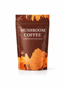Organic Mushroom Coffee Medium Roast – Instant Adaptogenic Coffee with 6 Mushrooms, Boost Energy, Focus, Digestion & Immunity, Lion’s Mane & Turkey Tail, 30 Servings