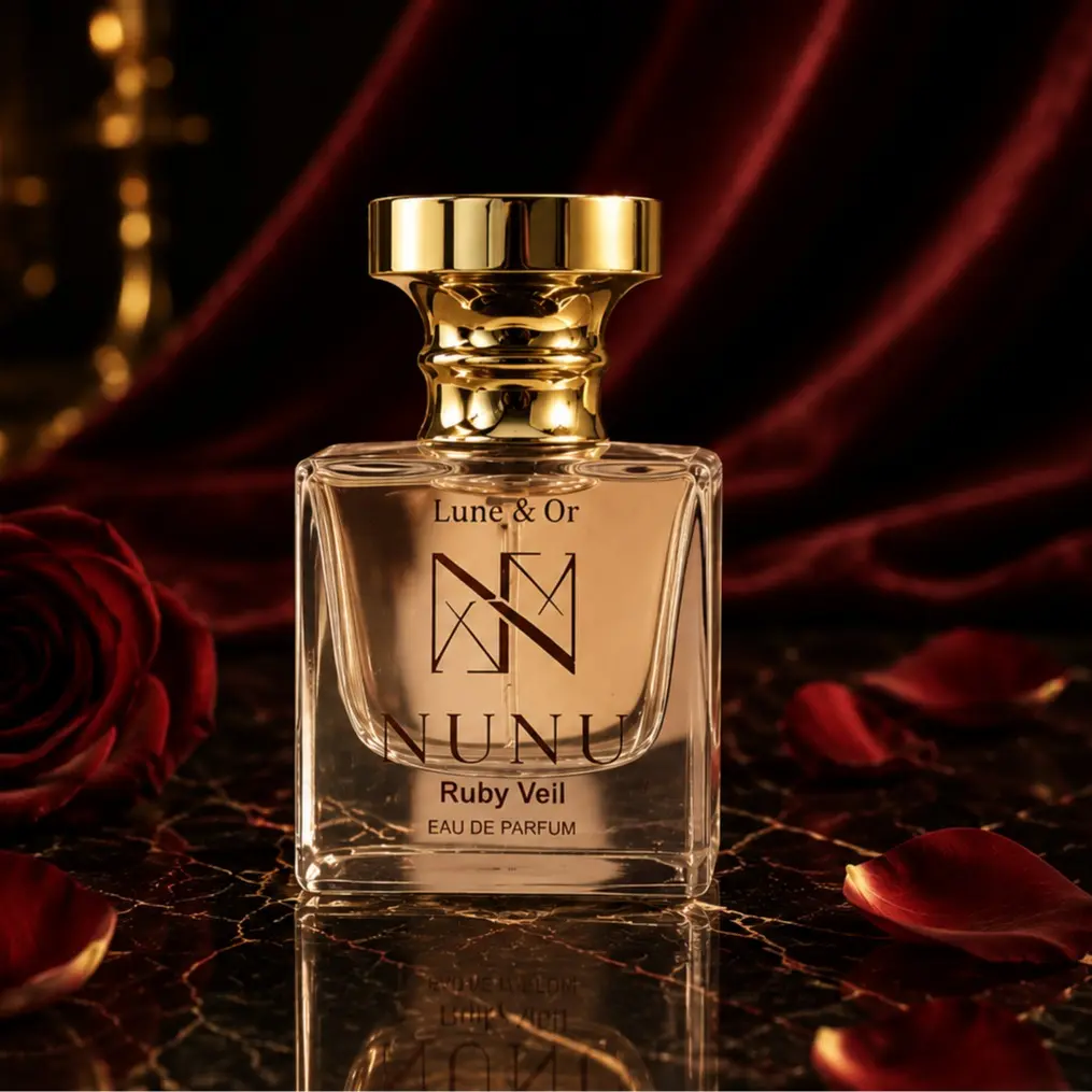 24 Hour Long-Lasting NUNU PARFUM Ruby Veil Eau De Parfum for Men & Women | Warm Amber Unisex Perfume Fragrance addictive scent