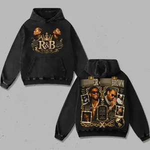 Vintage R&B Legends Tour Graphic Brown Shirt, Retro 90s Soul Music Rap usher Tee, Diamond raymond Chain Washed T-Shirt, Hip Hop Chris Streetwear Gift