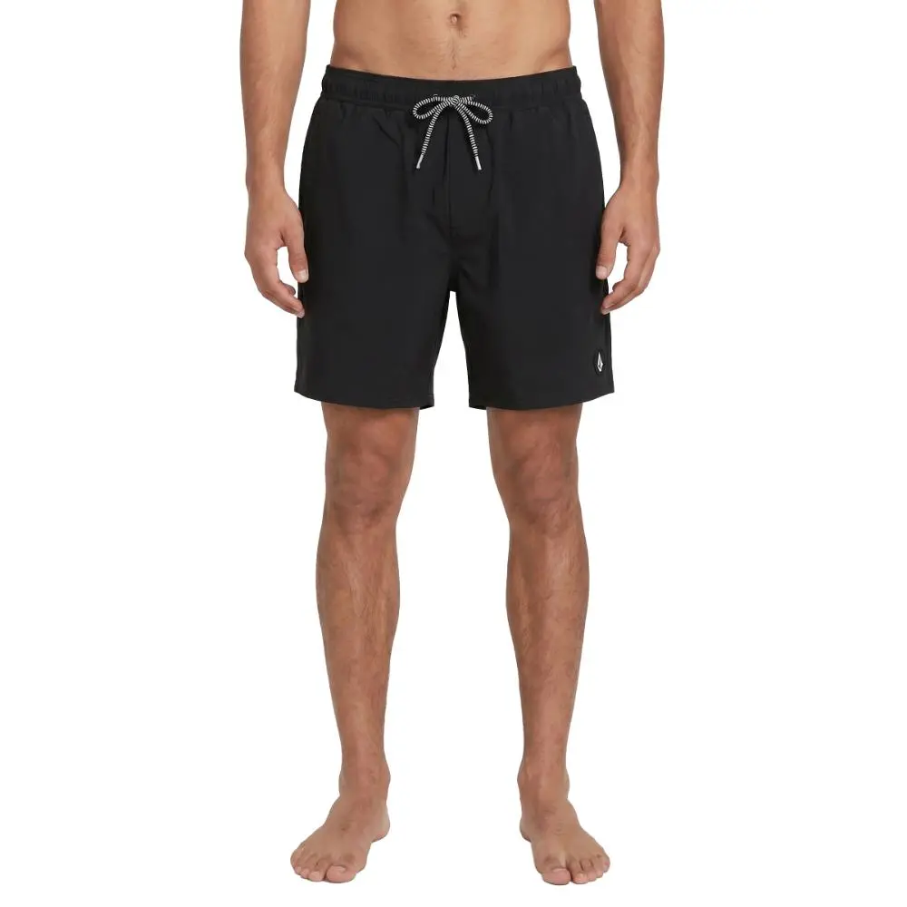 Volcom Men's 17-in Elastic Waistband Swim Trunks, Sports & Outdoor Surfwear Swim Shorts