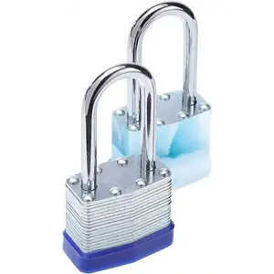 Heavy Duty Keyed Alike Padlocks, 1-9/16 in.Wide Body with Long Shackle, Secure Steel Key Lock Set, Reusable Matching Key Locks, Durable Laminated Construction for Enhanced Security