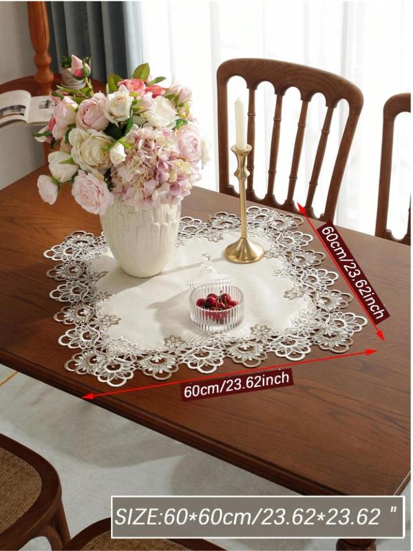 1pc Jacquard Satin Fabric Table Cloth, Square/Rectangular For Kitchen, Dining, Coffee, Vanity, Living Room, Bedroom, Outdoor Furniture, Party, Holiday Decor