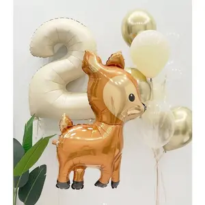 Woodland Deer Balloon Set - Enchanting Decor for Birthday Celebrations