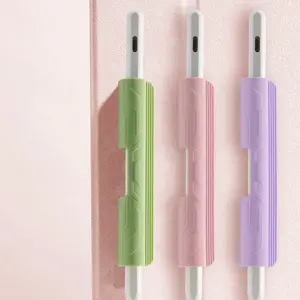 1 piece of silicone holder protective cover for Apple pencil 1/2 generation stylus, tablet iPad pen sticker, compatible with Apple Samsung Lenovo Xiaomi Huawei, stylus storage, stable and not easy to fall, adhesive backing for easy installation