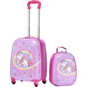 VEVOR Kids Luggage Set, 5 Piece, 18 Inch Hardside Rolling Wheels Suitcase with Backpack U - shape Pillow, Unicorn Kids Carry on Luggage Set, Holiday Birthday Gift for Girls Boys, Airline ApprovedVEVOR Super Brand Day