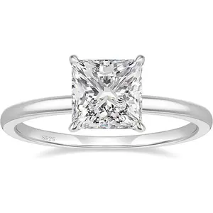 2CT  Engment Rings Princess Cut Cubic Zirconia CZ Wedding Promise Rings for Her Stunning Wedding Bands for Women Size 3-11