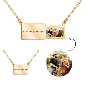DIY Creative Pull-out Photo Envelope Necklace Valentine's Day Gift Stainless Steel Letter Clavicle Chain