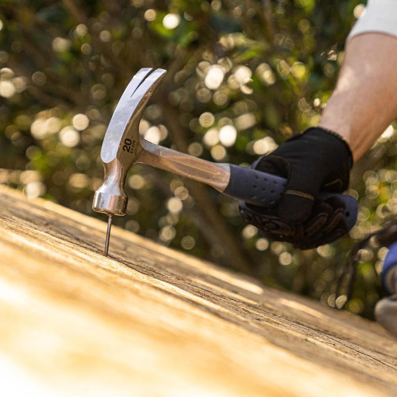 Hammer - 20 oz Straight Rip Claw with Smooth Face & Shock Reduction Grip - E3-20S