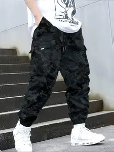 Men's Camo Print Multi-pocket Cargo Pants, Regular Fit Casual Street Fashion Trousers for Daily Wear, Men's Bottoms for All Seasons, Casual Sports Trousers