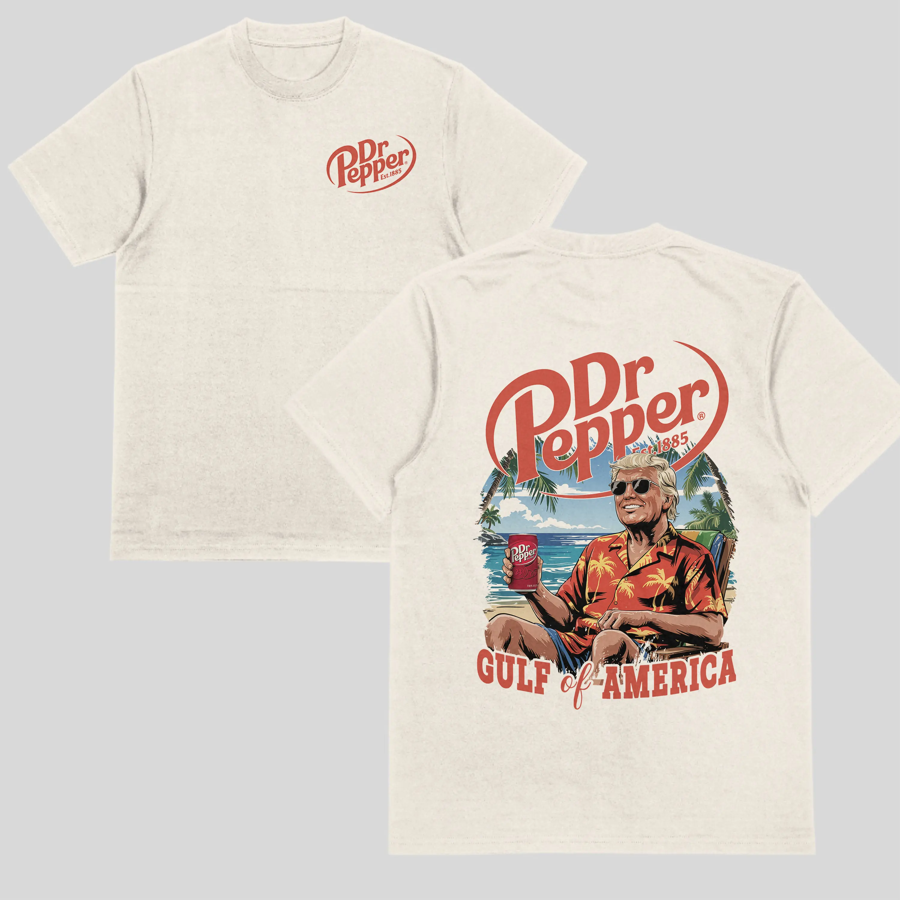 Dr Pepper Gulf of America T-Shirt - Trump Edition - graphic tee men gifts graphic tees men men's t shirts men's graphic tees oversized tshirt men