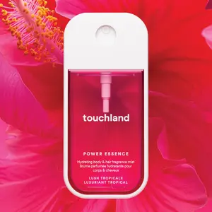 Touchland Lush Tropicale Power Essence Body & Hair Fragrance Mist, Skincare-Infused Fragrance, Layerable Scents