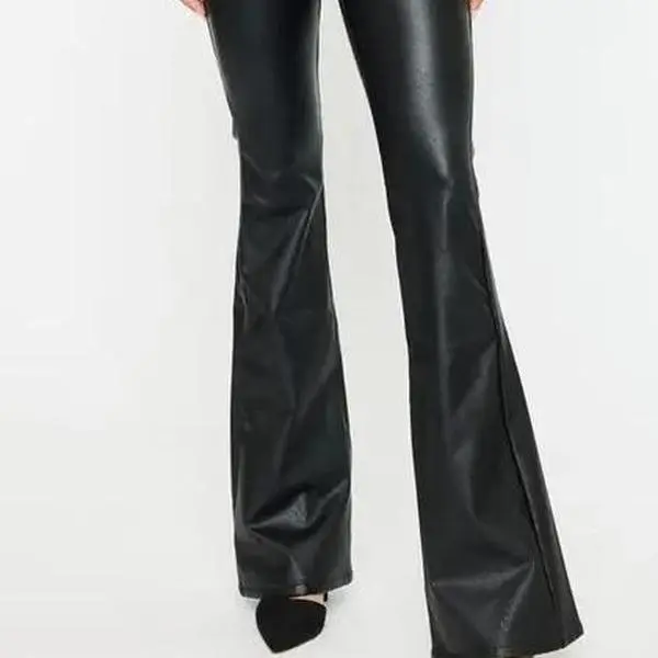 KanCan Black Leather Jeans