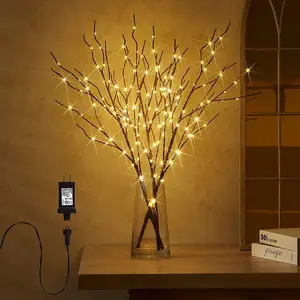 Lighted Branch Plug in with Timer Willow Branches with Fairy Lights for Vase Twig 32IN 150 LED Outdoor and Indoor Holiday Party Decor
