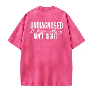 Men's Cotton Short-Sleeve Seamless T-Shirt - Undiagnosed But Something Ain’t Right Funny Mental Health Top, Relatable Quote Gift Tee