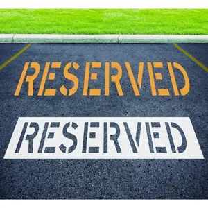 12" Letters Foldable Silicone Reusable Stencil for Parking Lot Line Painting, Pavement, Asphalt & Concrete Marking Template