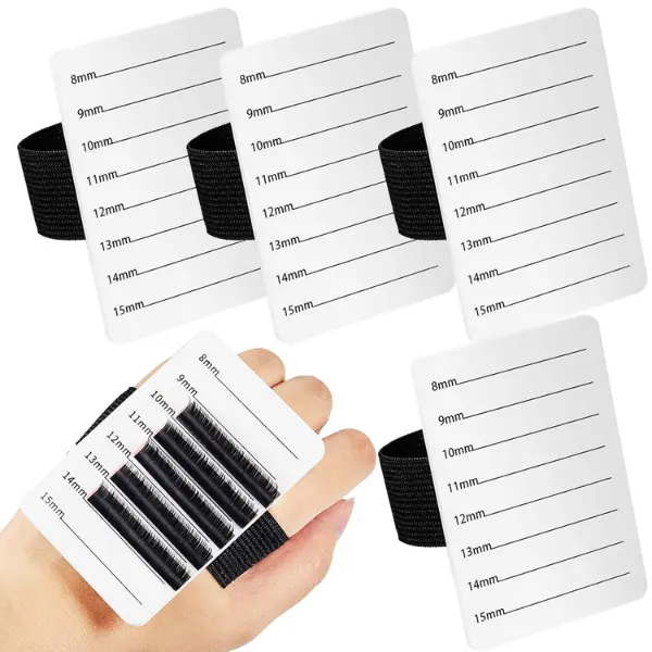 4 Pieces  Holder Eyelash Extension Hand Pallet Tray Tools with Adjustable Wrist Strap Adjustable  Tray Strip Palette One Size Fits Most Eyelash Extension Holder(8-15 Acrylic Lash Extension Tray