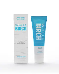 White Birch® Activated White Charcoal Whitening Toothpaste - SLS-Free, Natural Ingredients, 4.2 oz Tube, 30-Day Supply, Dentist Approved