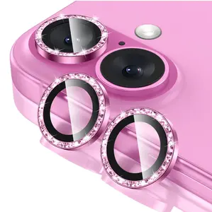 for iPhone 16 / iPhone 16 Plus Camera Lens Protector, 9H Tempered Glass Camera Cover Screen Protector, HD Clear, Metal Individual Ring for iPhone 16 6.1inch/iPhone 16 Plus 6.7inch 2024