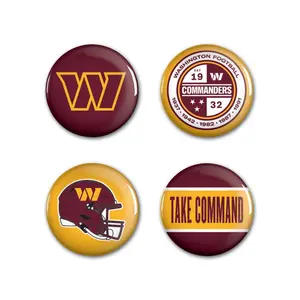 Wraft  Washington Commanders Buttons, Pack of 4
