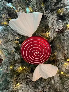 Glitter Swirl Candy Ornament