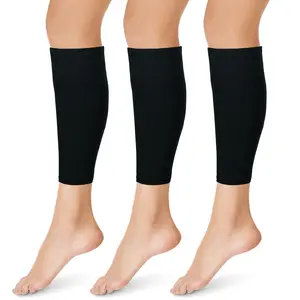 VESTA Calf Compression Sleeves 3-Pack (20–30 mmHg) – Graduated Support for Women & Men | Helps Reduce Leg Fatigue for Long Standing, Travel & Daily Wear Splash