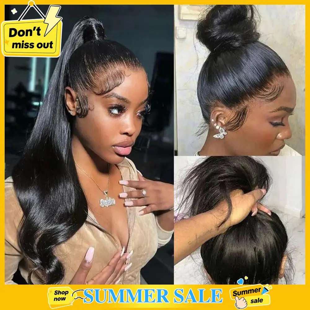 STERLY 250% Density 360 Full Lace Invisi Strap Body Wave 360 Full Frontal Wig Human Hair Wig With Drawstring Hidden Strap Frontal Lace Wigs Smooth HD Transparent Lace Front Wig #tiktokshopsummersale