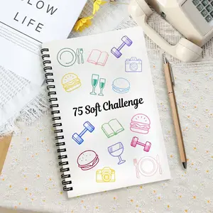 75-Day Fitness Challenge Planner Notebook, Personal Organizer & Weekly Workout Tracker for Home, Office & School, Gym Fitness Planning Journal, Habit Tracker & Goal Setting Planner, Health & Wellness Stationery Supplies