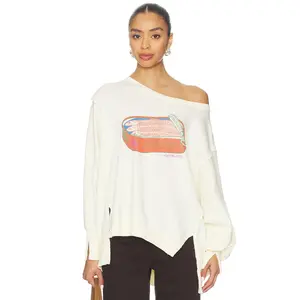 Free People Graphic Camden Sweatshirt in Sardine Combo