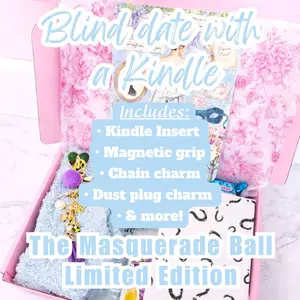 The Masquerade Ball Limited Edition Blind Date with a Kindle Box Bundle | Includes Holographic Insert, Magnetic Grip, Dust Plug Charm, Hanging Chain Charm & More