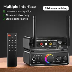 High-End Aluminum Alloy Bluetooth-compatible 5.3 Audio Adapter, Wireless Receiver/emitter with RGB Light, Supports USB Lossless Playback