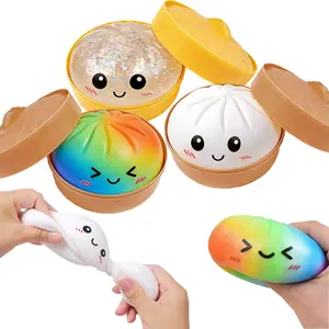 1 PC Soft Squeeze Food Squishy Toys, Cute Dumpling Squishy - Dumpling Box, Anxiety Relief Fidget, Soft Squeeze Decompression Dough