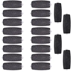 20Pcs Extra Coarse Replacement Roller Refill Heads Compatible for Amope Pedi Refills Electronic Foot File (Black) - Home Improvement.