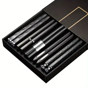 Alloy Chopsticks Tableware Gift Set 5 Pairs, Sturdy, Easy to Clean & Dishwasher Safe