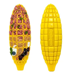Corn on the Cob eChew Ultra Durable Nylon Dog Chew Toy 7" Tall 2.25" Wide FDA Compliant Non Toxic Made in USA Dishwasher Safe - Entertainment Interactive Chew