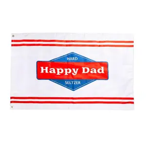 Happy Dad Flag, Indoor & Outdoor Decoration Supplies, Backdrop, Wall Hanging, Perfect Gift for Dad, Father's Day Home Decor, Party Supplies, Banners, Wall Decor Flags