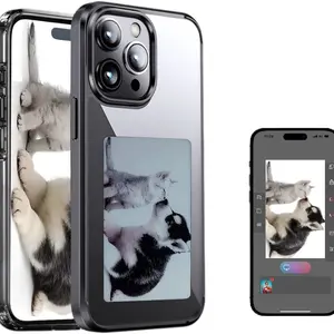 Al Smart 4 Color Ink Screen Smartphone Case, 1 Count NFC Personalized Projection Color DIY Ink Screen Phone Case, Case Design Phone Accessories for iPhone Series, Smartphone Cases
