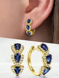 1 Pair Pretty Cubic Zirconia Drop Statement Earrings For Women For Wedding Engagement Anniversary Jewelry Valentine's Day Gift