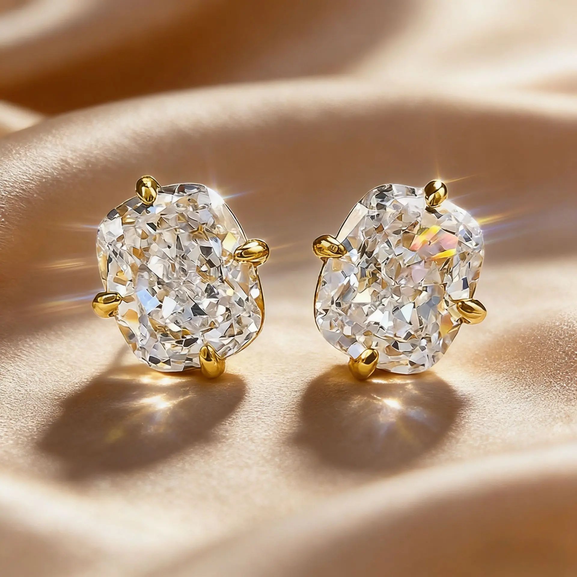 1 Pair Dainty Cubic Zirconia Stud Earrings for Women, Romantic Sparkling Crystal Ear Studs, Elegant Bridal Jewelry for Dating, Wedding, Engagement, Anniversary, Party & Valentine's Day Gifts